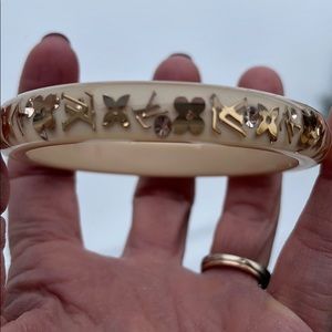 LOUIS VUITTON Gold Crème Inclusion Bracelet